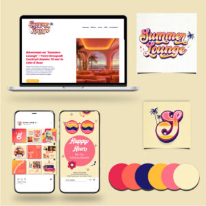 Visuels du contenu du pack web Summer Lounge